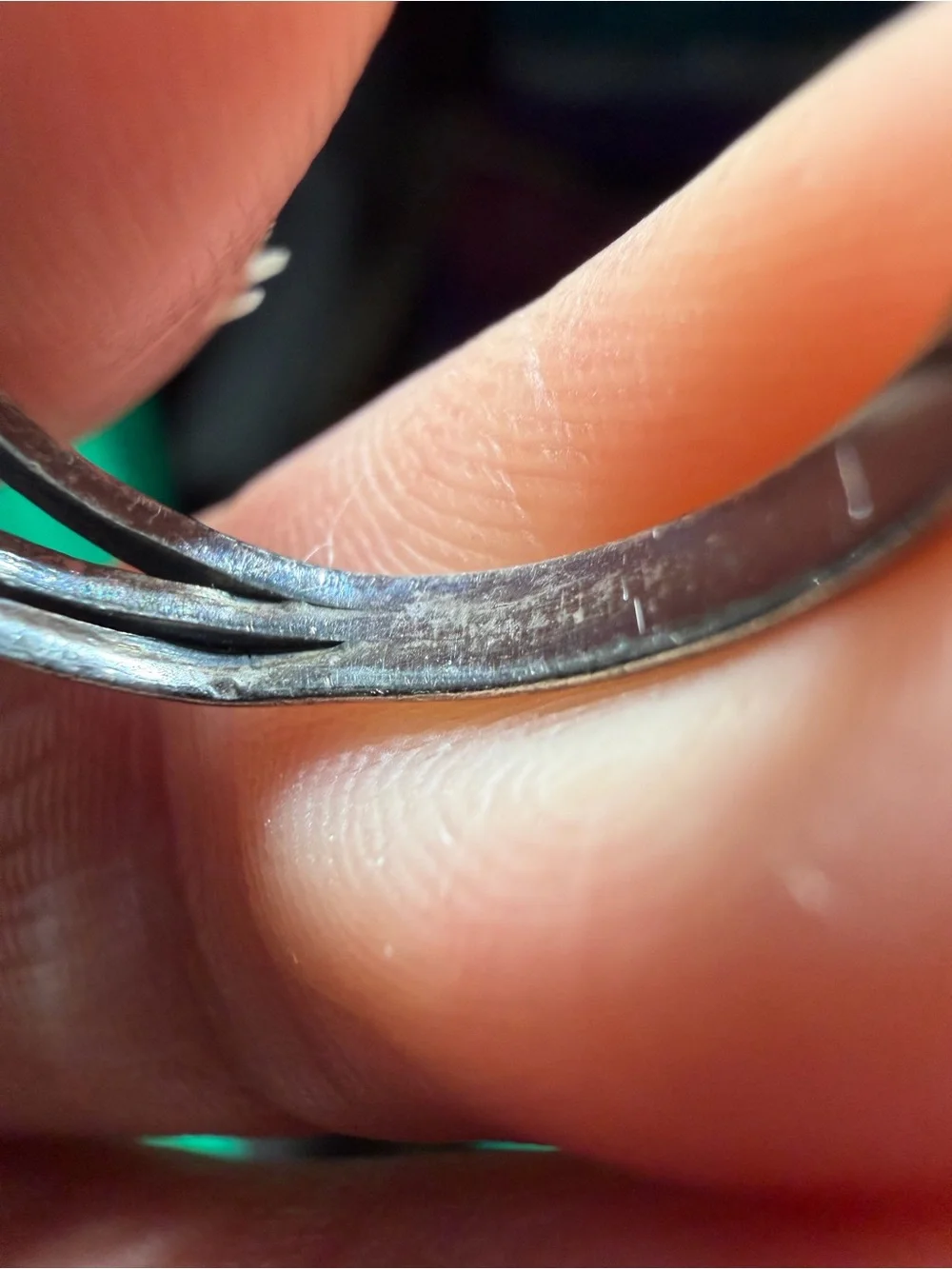 Vintage Navajo Sterling Silver Green Turquoise Leaf Floral Ring Size 5